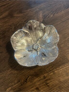 Mariposa forget me not sauce dish Flower Bowl Home Dining Accent silver